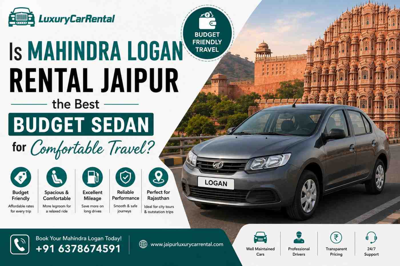 Is Mahindra Logan Rental Jaipur the Best Budget Sedan for Comfortable Travel?